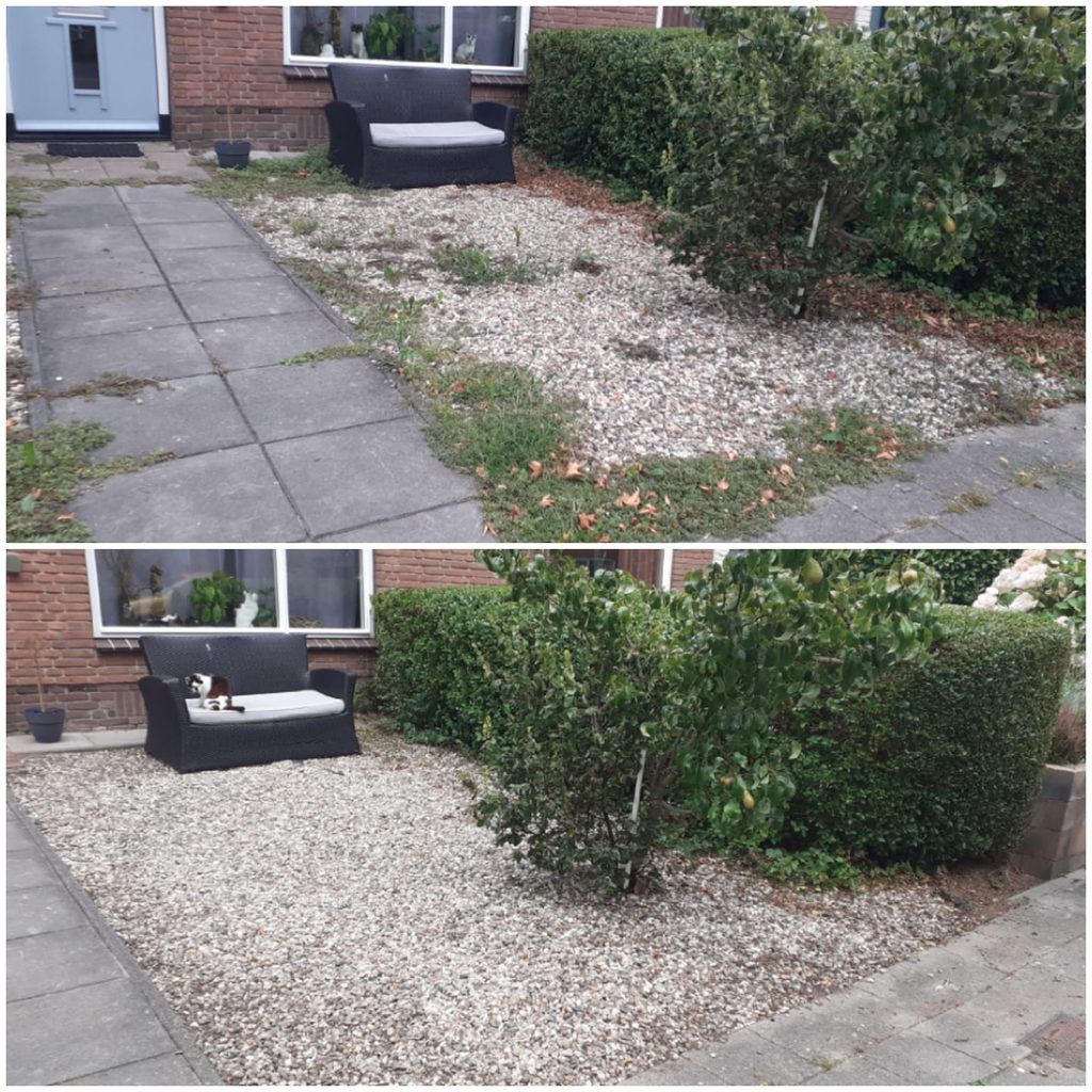 voorbeeld tuinresultaat na onkruid verwijderen in barneveld